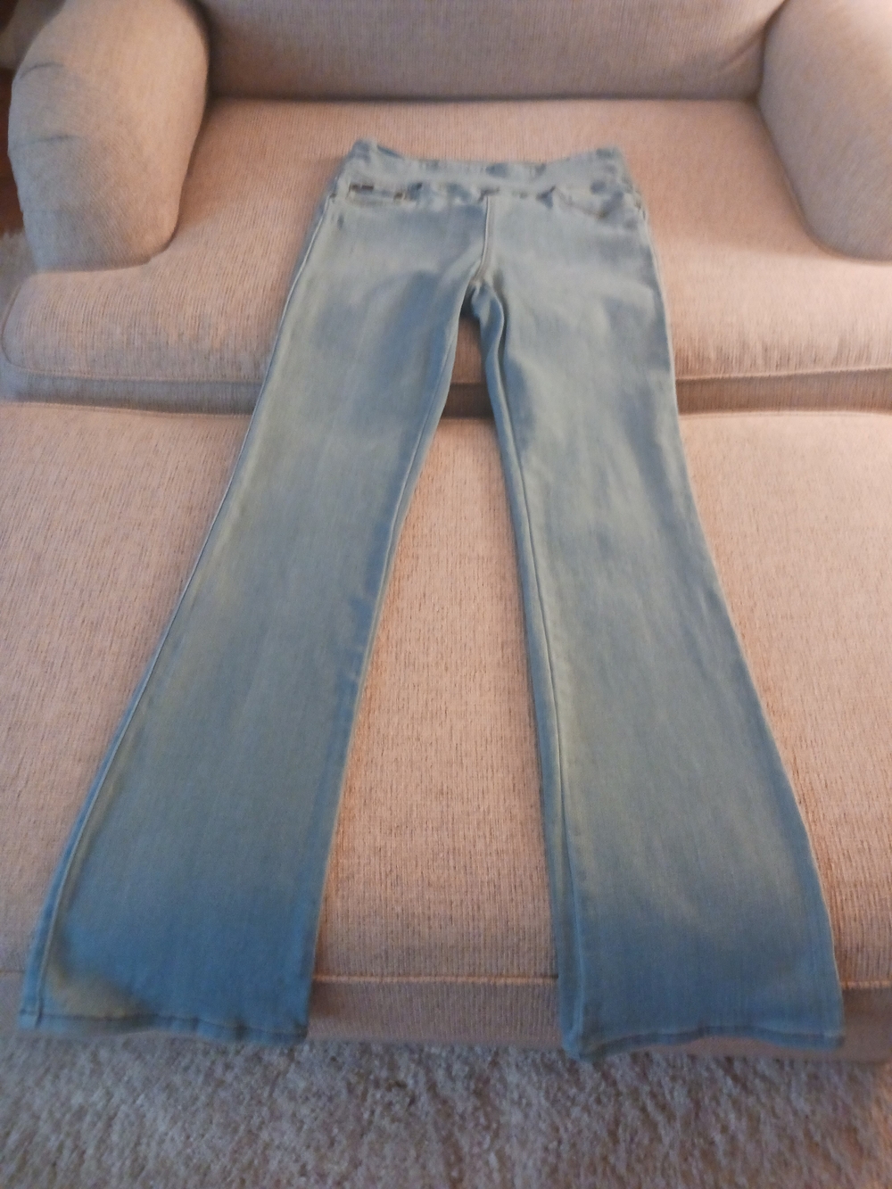 DG2 Diane Gilman Light Blue Flared Jeans